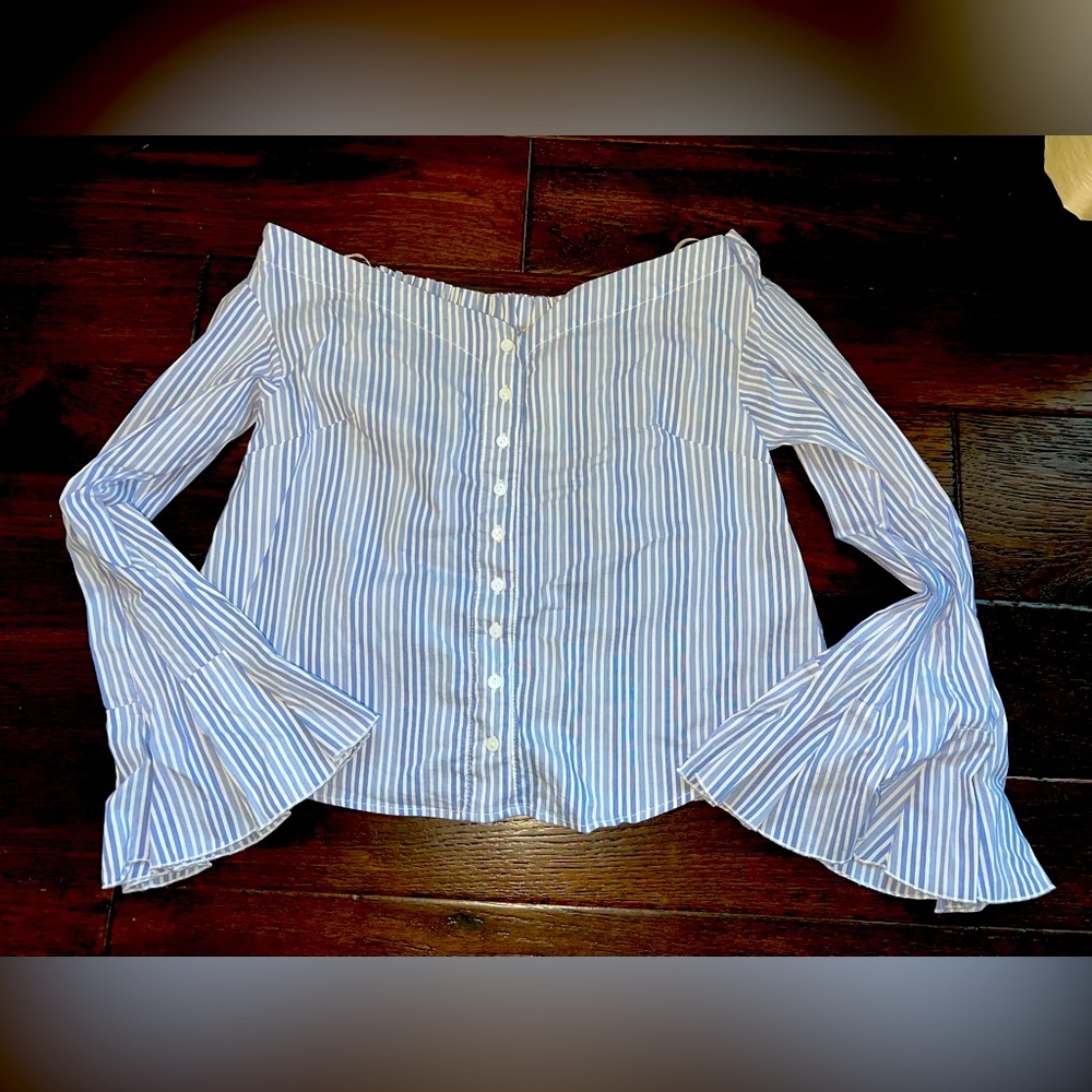Free People Off Shoulder top with bell sleeves
